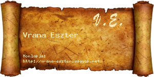Vrana Eszter névjegykártya